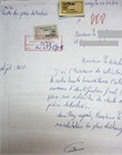 Lettre de demande manuscrite de numéro d'identification fiscal